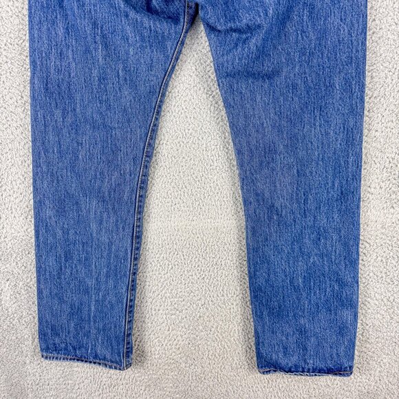 Levis 501 Jeans Mens 30 Blue Button Fly Denim Western Cowboy Outdoor 30x29 - Picture 6 of 15